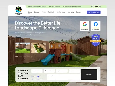 Better Life Landscape Hero Banner branding design hero herobanner heroconcept herosection landingpage ui uidesign uiux webdesign