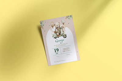 INVITATION BEAR graphic design