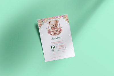 INVITATION BEAR graphic design