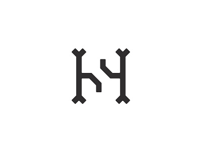 Hs Monogram h icon initials letters logo monogram s serif symbol typography