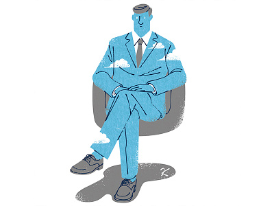 Sky gentleman graphic illustration illustrator