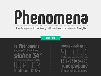 Phenomena Free font free font geometry layout poster specimen typography