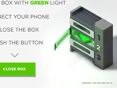 ChargerBOX 3d charger green green light machine phone safe vending machine
