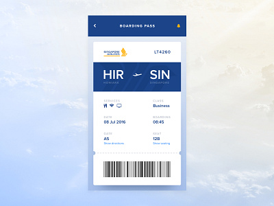 Daily UI #024 boarding dailyui pass ui