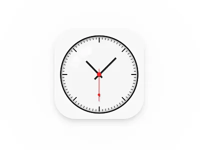 Clock App app clock icon iphone time ui white