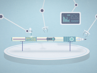 Future Pen ad illustration pen technology
