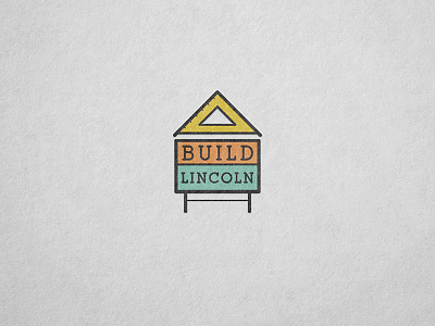 Build Lincoln Logo Concept builder color home lincoln line logo real estate sign