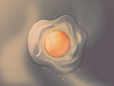 Sunny Side Up! egg illustration illustrator san diego skeuomorphic skeuomorphism sunny side up vector yolk