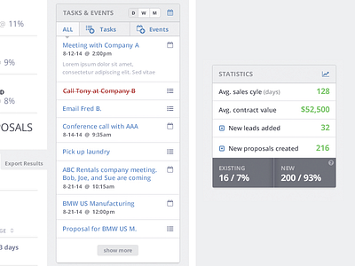 Sidebar Modules calendar dashboard modules sidebar statistics