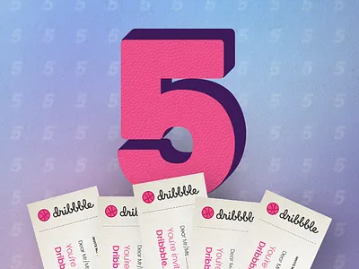 5 Dribbble Invites draft dribbble invitation invite