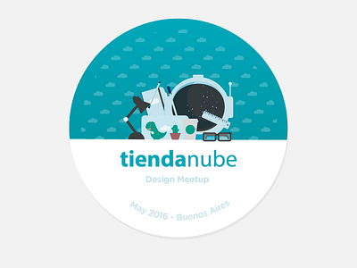 Design Meetup Nube badge buenos aires calco cloud may meetup sticker