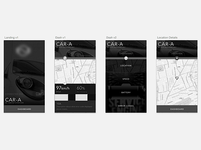 IOT Electric Car Mobile App Opp. - Wireframe Concepts design ios mobile ux