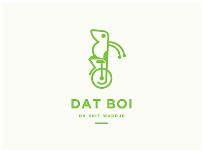 Waddup branding dat boi frog green logo meme sorry