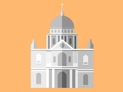 St. Pauls Church building challenge church design illustration shadows