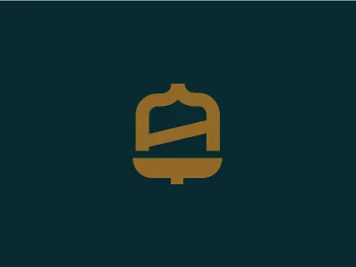 Acorn a acorn badge logo monogram oak tree
