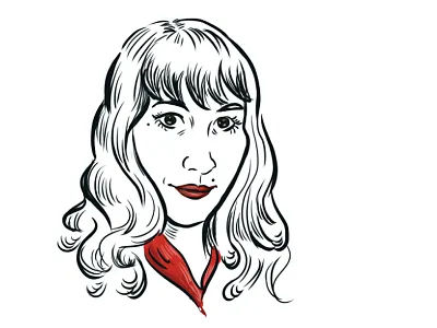 Old school selfie (aka self portrait) illustration selfie simple