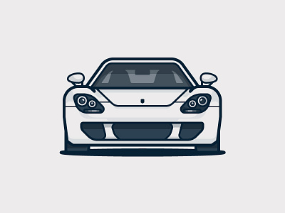 Carrera GT auto car icon illustration porsche race vector