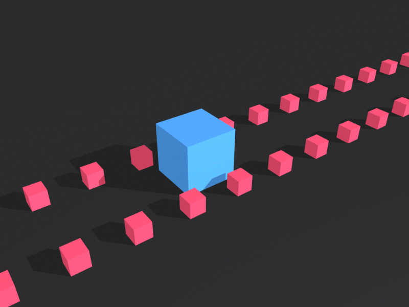 Walking Cube Ray-Traced 3D 3d after effects animation cube motion graphics ray trace