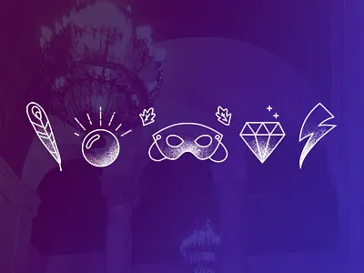 Labyrinth Masquerade ball ballroom decadence fantasy glitter icons labyrinth line mask masquerade royalty