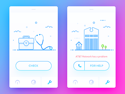 Wifi Service app blue daily ui illustration line mode service simple system ui ux wifi