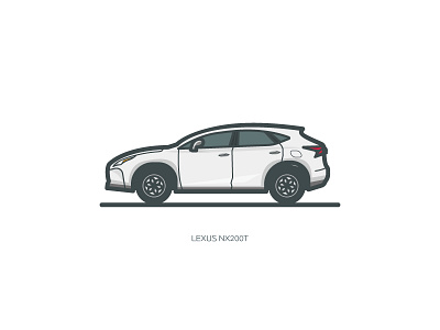 Lexus Nx200t car gray illustration lexus ui