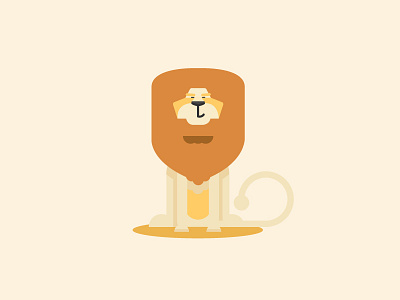 Leroy the Lion animal character design flat design illustration