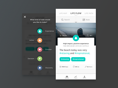 Realifex App app clean color emotion iphone life minimal modern mood simple ui ux