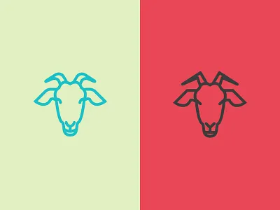 Duality animal country design goat icon vector