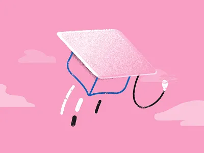 Graduation board college graduate graduation hat illustration mortar university