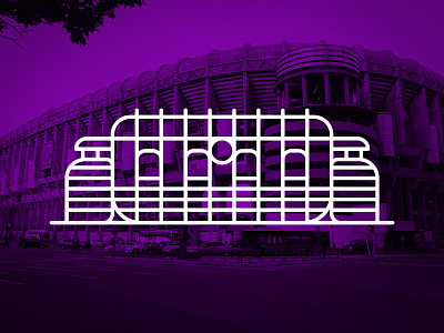 Santiago Bernabeu bernabeu icon illustration logo madrid vector