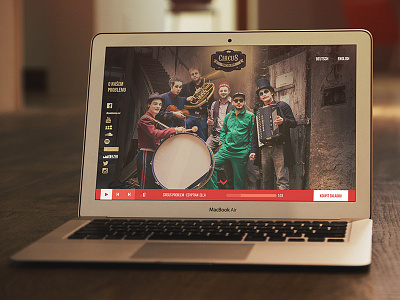 Circus Problem - Website design band design gold music red website