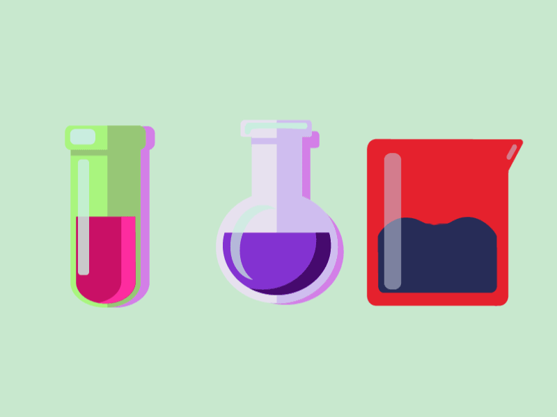 Testtubes animation bubbles colourful motion science test tubes vector