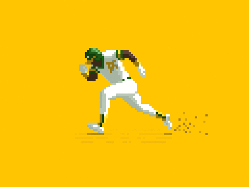 Rickey Henderson 8 bit 8 bit animation 8 bit art baseball gif illustration photoshop pixel pixel animation pixel art pixels sports