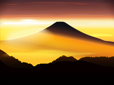 Volcano icons illustration vector