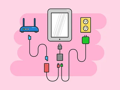 Powered Ethernet Adapter cables ethernet icon illustration internet ipad