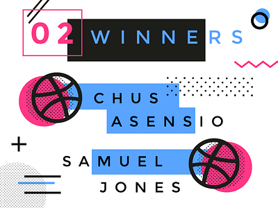 Winners of Invite 2 behance black dribbble followers invite magenta seguidores shot two