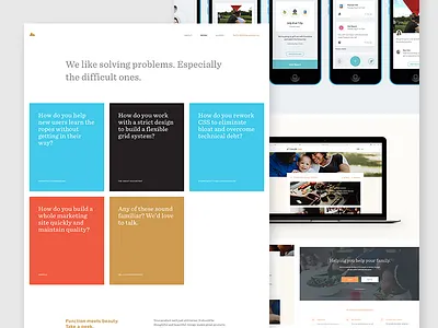 The Scenery / Work Page clients grid portfolio problems sentinel simple ui work