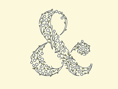 Wildflower Ampersand ampersand character flow flowers nature type typeface wild