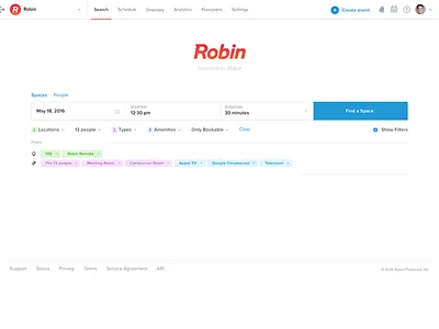 Robin Search V2 beacon dashboard office office search people robin search