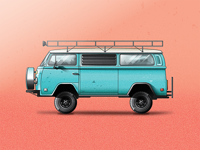 Summer Whip adventure mobile bus illustration travel vector volkswagen vw