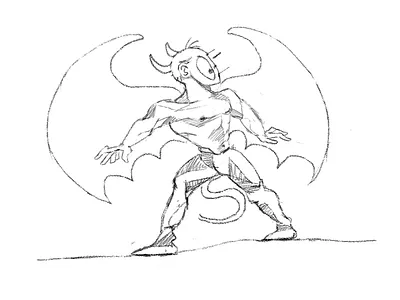 Bat.. man? batman drawing illustration sketch