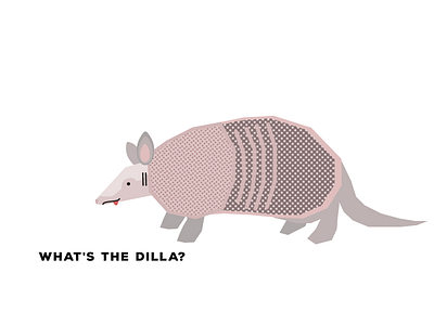 What's the Dilla? animal armadillo chatty collage dilla illustration pink texas textures