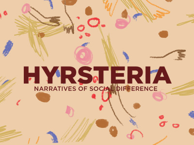 HYRSTERIA banner branding design graphic design identity pattern typography