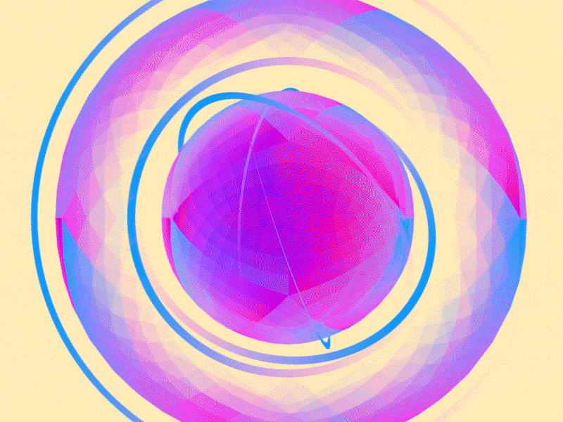 Planet Purple abstract animated cinema 4d circles geo orb rings sphere