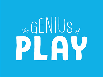 The Genius of Play hand drawn logo wordmark