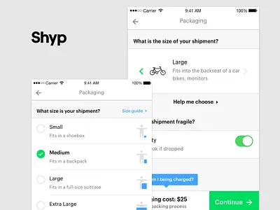 Shyp Packaging UI brand form guide icon iconography keyboard logo shyp style typography ui ux