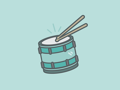 March to the Beat beat drum icon illustration march music