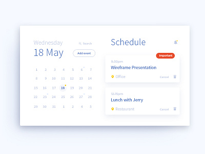 071 DailyUI — Schedule 071 calendar dailyui schedule ui