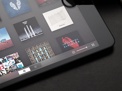Records UI collection grid ios ipad mockup records slider tabs ui ux vinyl
