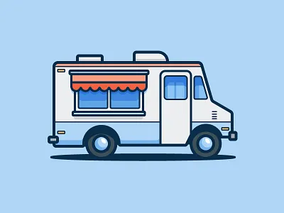 Food Truck auto car icon illustration truck vector